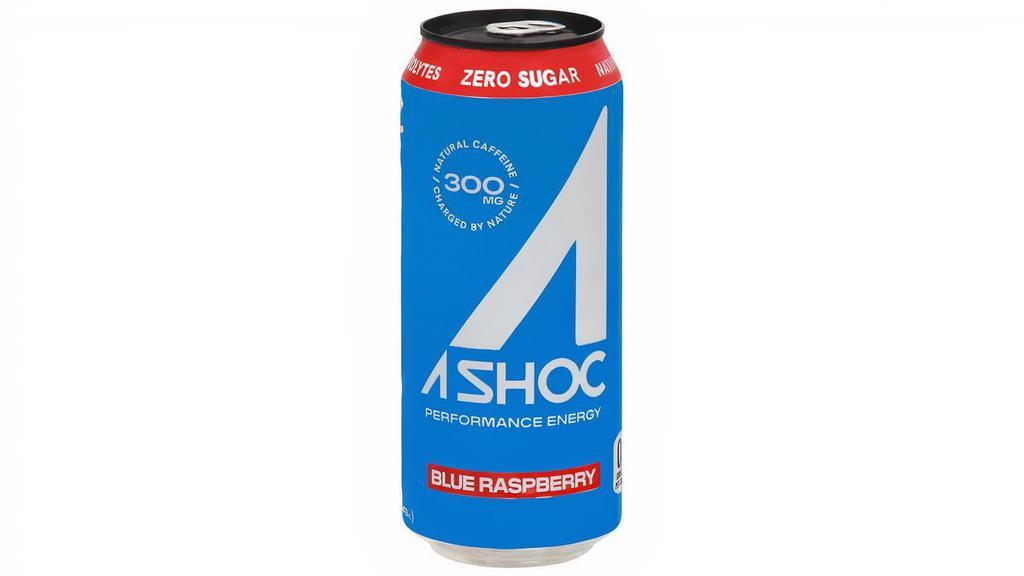 A Shoc Blue Raspberry 16Oz · Slightly sour and slightly sweet, our newest flavor, Blue Raspberry, is positively electric in both color and taste. It will leave you feeling energized and ready to take on whatever - or whoever - stands in your way.