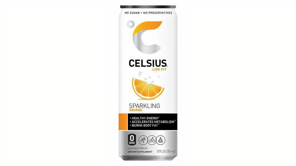 Celsius Orange 12Oz · Drinking Celsius prior to fitness activities is proven to energize, accelerate metabolism, burn body fat and calories. Invest in yourself, drink Celsius. Your ultimate fitness partner.