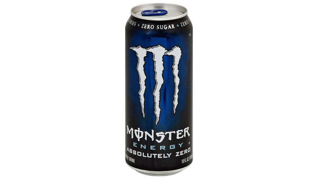 Monster Absolutely Zero 16Oz · Monster Absolutely Zero with B vitamins and caffeine to help reduce fatigue, increase alertness and motivate you to work (I mean play) harder, so generally you feel pretty darn good.