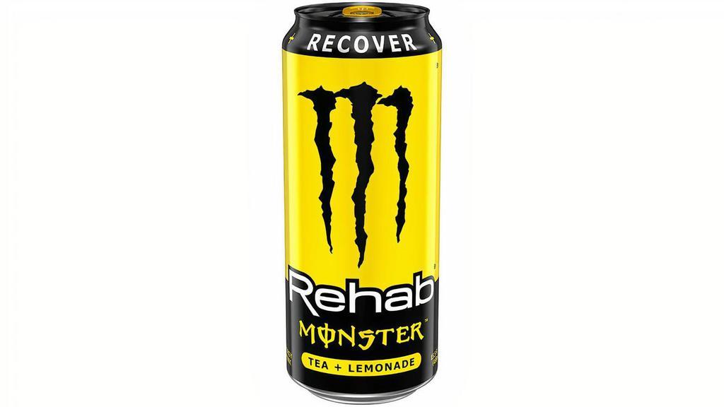 Monster Rehab Drink 16Oz · Re-fresh, re-hydrate, re-vive, or in other words, re-habilitate with a killer mix of tea, lemonade, electrolytes.