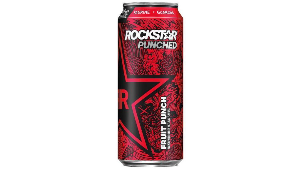 Rockstar Punched 16Oz · Rockstar Energy fuels the hustle and celebrates those that put in the work. Take your hustle to the next level with Rockstar energy Punched. This is bold, unapologetic flavor with a blend of B-vitamins, guarana extract, and 240mg caffeine per 16 fl oz.