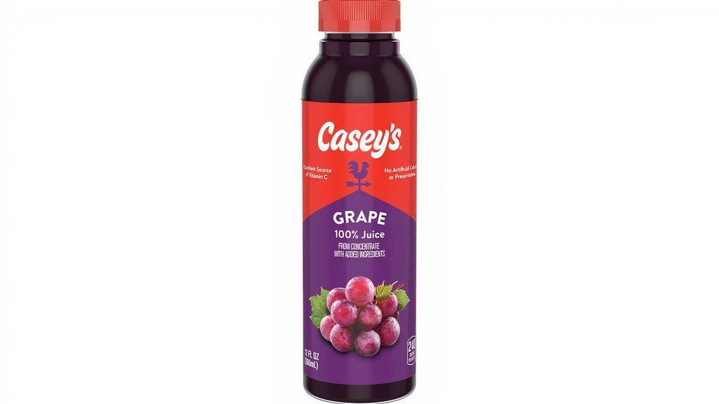 Casey'S Grape Juice 12Oz · 100% grape juice with no artificial colors or preservatives, it’s an excellent source of Vitamin C. Order Casey's Grape Juice today!