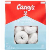 Casey'S Powdered Mini Donuts Bag 10Oz · Casey's Powdered Mini Donuts are the perfect snack for any time of day. Soft donuts coated i...