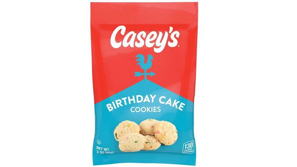 Casey'S Birthday Cake Cookies 3Oz · It doesn't need to be your birthday to try Casey's bite-size Birthday Cake cookies. Filled with colorful sprinkles, these bite-size cookies make the perfect satisfying sweet treat for on-the-go or added to a meal. Order for delivery or pick up today!
