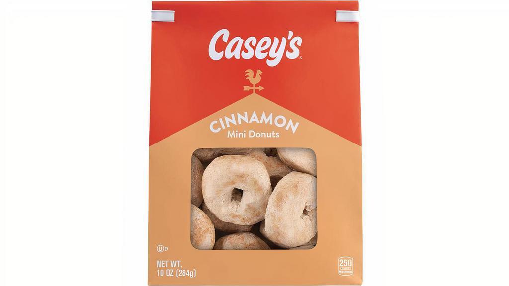 Casey'S Cinnamon Mini Donuts Bag 10Oz · Enjoy a bag of Casey's cinnamon mini donuts! The perfect breakfast, or post-pizza treat and great for sharing!