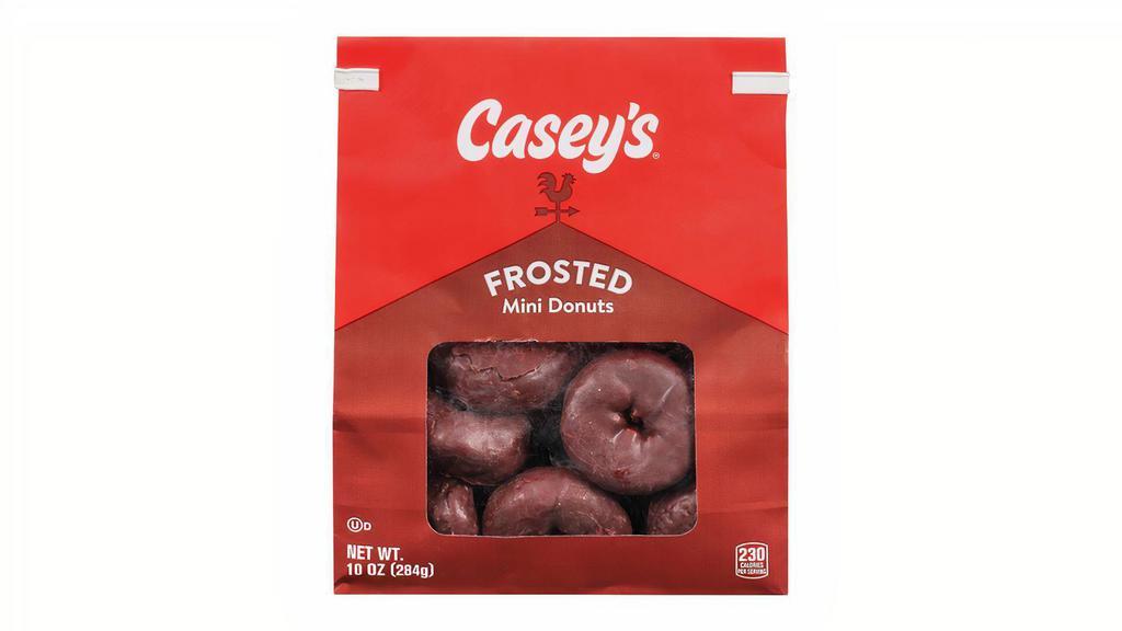 Casey'S Frosted Mini Donuts Bag 10Oz · Enjoy a bag of Casey's frosted mini donuts! The perfect breakfast, or post-pizza treat and great for sharing!