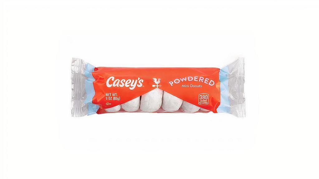 Casey'S Powdered Mini Donuts 6Ct · Casey's Powdered Mini Donuts are the perfect snack for any time of day. Soft donuts coated in deliciously sweet powdered sugar. Order your Powdered Mini Donuts for delivery or pickup!