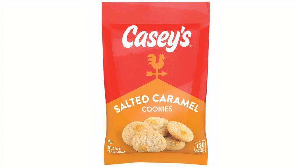 Casey'S Salted Caramel Cookies 3Oz · Try Casey's bite-size Salted Caramel cookies today for a salty sweet treat. These bite-sized bakery-style cookies are great for sharing. Order for delivery or pick up today!