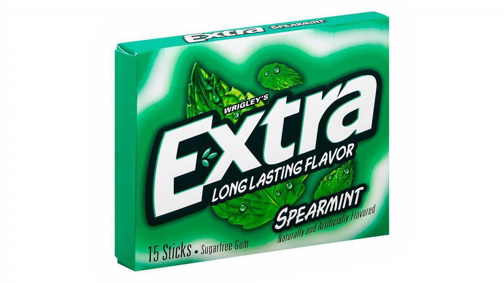 Wrigley'S Extra Spearmint Gum 15Stk · Delicious spearmint flavor that will refresh you from tongue to toe. Set your taste buds tingling with the invigorating sensation of green mint. Slim Pak.