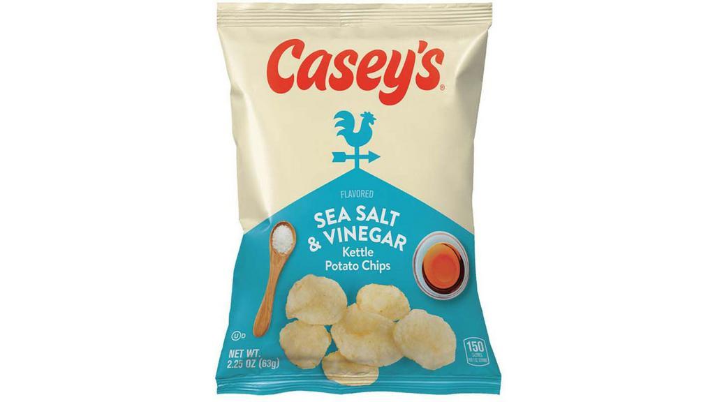 Casey'S Salt & Vinegar Kettle Chips 2.25Oz · These kettle cooked potato chips are the perfect blend of sea salt and vinegar, creating an excellent crunchy snack or side for your favorite Casey's sandwich.