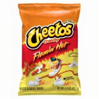 Cheetos Crunchy Flamin' Hot 3.25Oz · CHEETOS snacks are the much-loved cheesy treats that are fun for everyone! You just can’t ea...