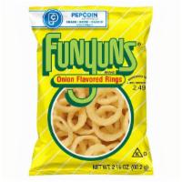 Funyuns 2.125Oz · FUNYUNS Onion Flavored Rings are a deliciously different snack that's fun to eat, with a cri...