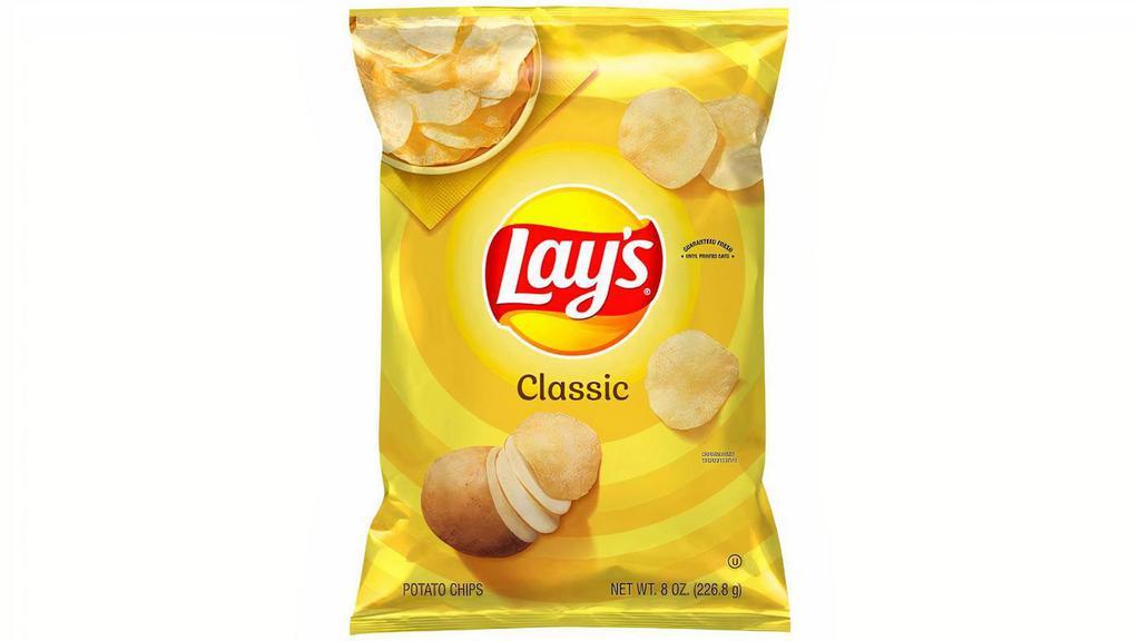 Lay'S Classic 8Oz · Wherever celebrations and good times happen, the LAY'S brand will be there just as it has been for more than 75 years. With flavors almost as rich as our history, we have a chip or crisp flavor guaranteed to bring a smile on your face.