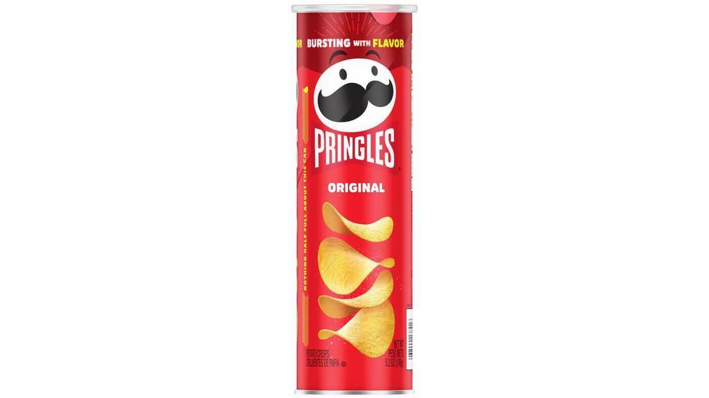 Pringles Original 5.2Oz · Original Flavored Pringles Potato Crisps are flavored from edge to edge for a tantalizing potato taste and perfect crunch. With their delicious taste and original, stackable shape, Pringles Potato Crisps always inspire good times with friends - and the convenient, portable can gives you the freedom to snack when and where you want. Grab a can for the office, pack a snack for school, bring them in the car, or share a stack with friends - however you eat them, you'll love the fun shape and delicious taste of Original Flavored Pringles Potato Crisps.