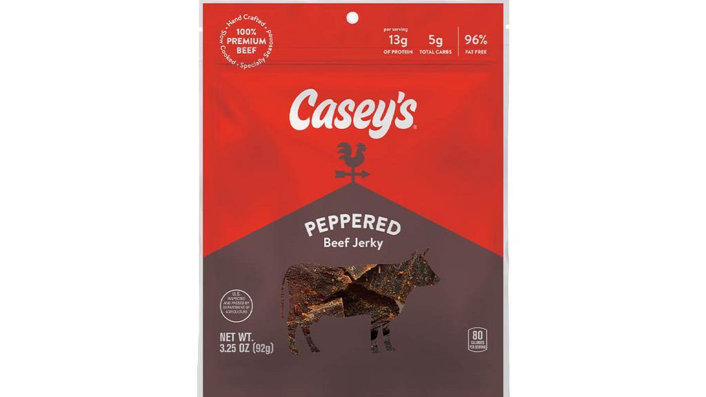 Casey'S Peppered Beef Jerky 3.25Oz · Casey's Peppered Beef Jerky offers a savory, meaty snack for those on the go.