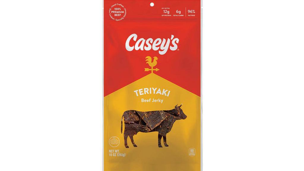 Casey'S Teriyaki Beef Jerky 10Oz · Casey's Teriyaki Beef Jerky offers a savory, meaty snack for those on the go.