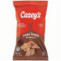 Casey'S Bbq Pork Rinds 2Oz · Casey's BBQ Pork Rinds are the perfect crispy and crunchy snack, coated with a smoky BBQ sea...