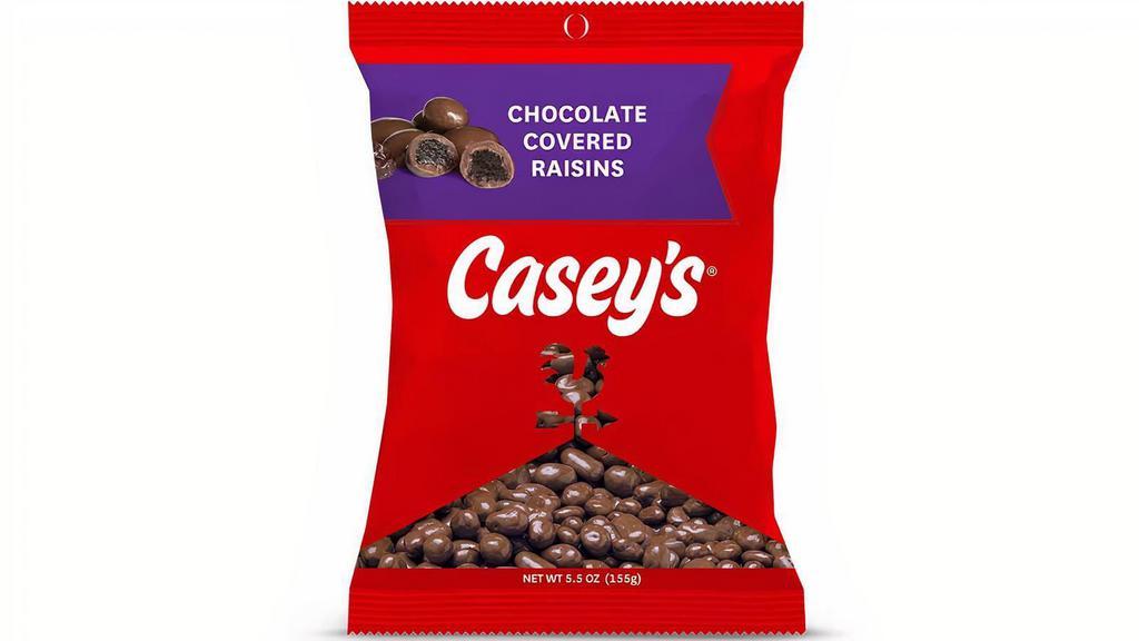 Casey'S Chocolate Covered Raisins 5.5Oz · Fall in love with Casey's Chocolate Covered Raisins, made out of juicy raisins and lovingly dunked in a sweet milk chocolate. The perfect combo of healthy & a sweet treat. Order for pick up or delivery today!