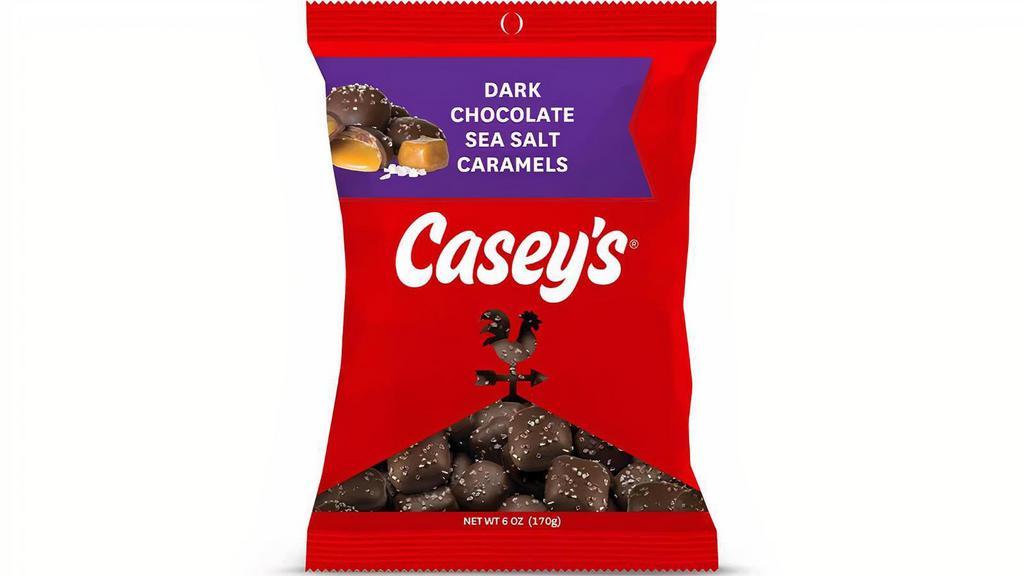 Casey'S Dark Chocolate Sea Salt Caramels 6Oz · Satisfy your sweet tooth with Casey's Chocolate Sea Salt Caramel candy, gooey caramel covered in dark chocolate and dusted with sea salt. Order for pick up or delivery today!