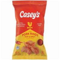 Casey'S Hot & Spicy Pork Rinds 2Oz · Casey's Hot & Spicy Pork Rinds are the perfect crispy and crunchy snack, with the perfect tw...