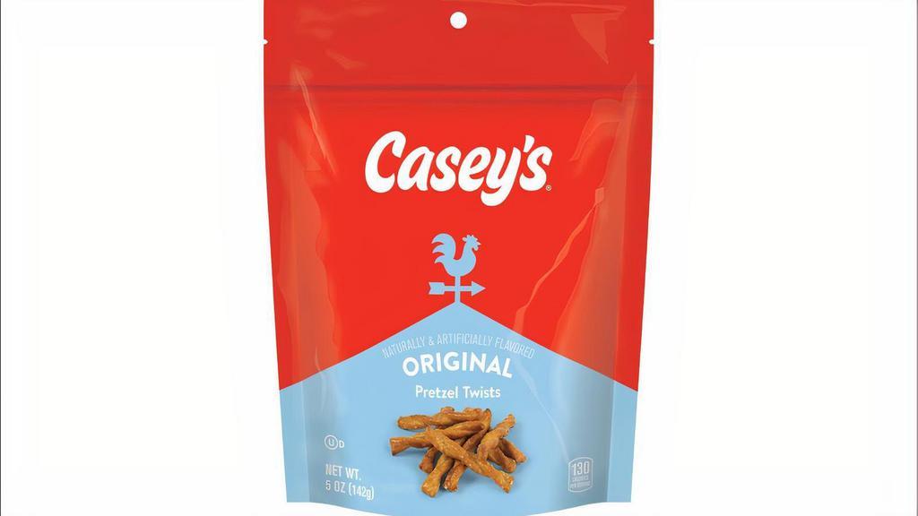 Casey'S Original Seasoned Pretzel Twists 5Oz · Perfectly seasoned and deliciously crunchy, Casey's Original Seasoned Pretzels are the perfect snack! We also recommend pairing these salty snacks with your favorite Casey's sandwich or sub.