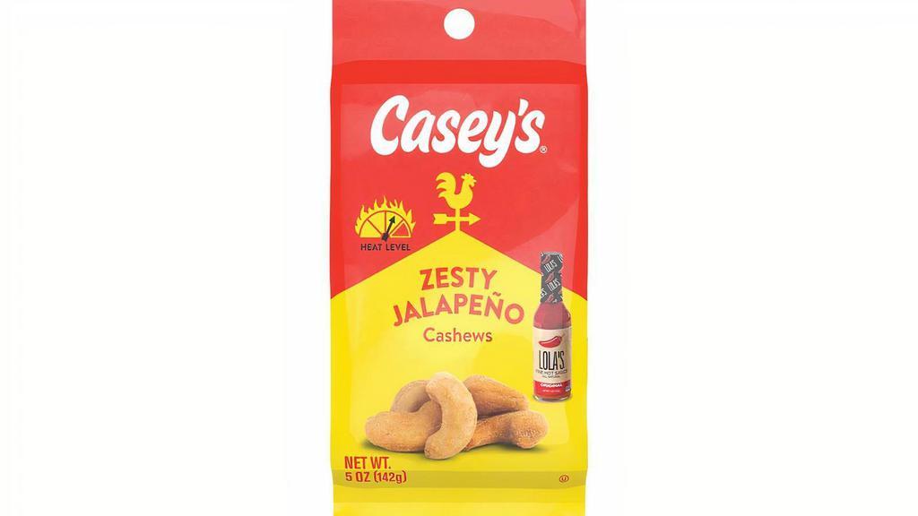 Casey'S Zesty Jalapeno Cashews 5Oz · Craving something spicy? Try these new, perfectly roasted cashews made with Lola’s iconic hot sauce using red jalapeno, habanero peppers, garlic, and a hint of lime for a delectable flavor combination.