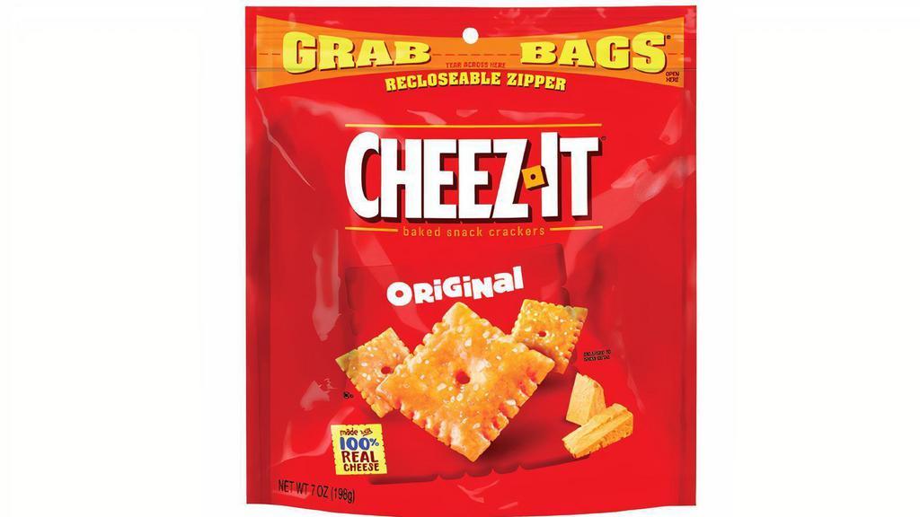 Cheez-It Crackers 7Oz · The one. The only. The Original. It’s the iconic Cheez-It® flavor you know and love. The square shape, the rigid edges and that hole in the middle – everything about this baked snack cracker is the real deal, especially the cheese.