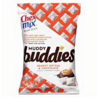 Chex Mix Muddy Buddies Peanut Butter Chocolate 4.5Oz · Meet Your Muddy Buddy! I've got multiple layers of crunchiness. My powdered sugary smooth ex...