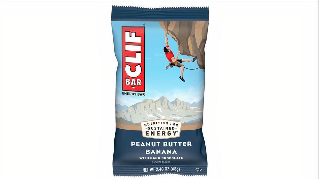 Clif Bar Peanut Butter Banana Dark Chocolate 2.4Oz · Made with organic peanut butter, rich dark chocolate, organic dried bananas, and crunchy organic peanuts, this tasty favorite has 10 grams of protein to help you go the distance.