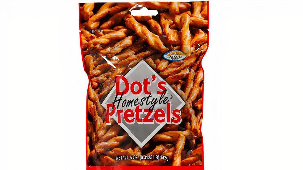 Dot'S Homestyle Pretzels 5Oz · Pretzels dusted with our top-secret seasoning blend giving our snacks an undeniably amazing flavor. Each pretzel envelopes your taste buds in a delightful swirl of buttery, sweet, and spicy tang in each bite!
