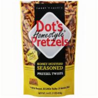 Dots Honey Mustard Pretzels 16Oz · Slightly sweet. A little salty. A subtle tang.