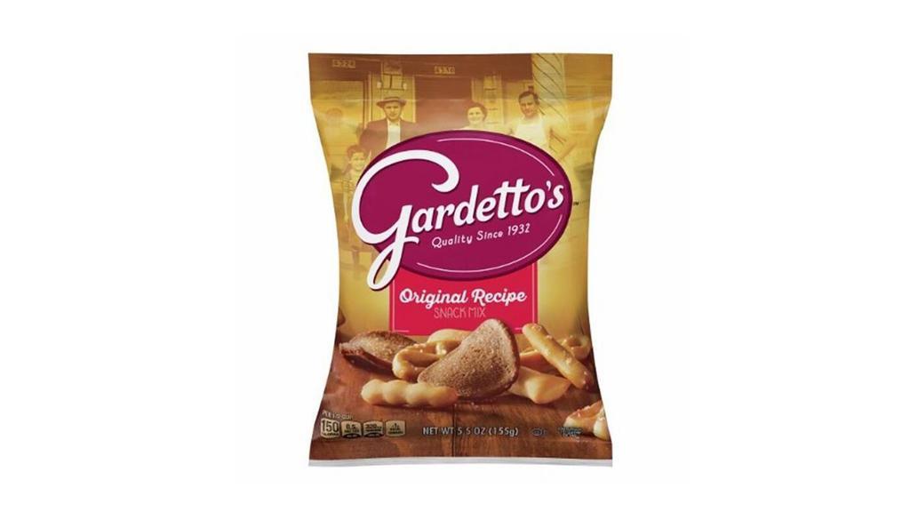 Gardetto'S Original 5.5Oz · The signature Gardetto family recipe tossed with the unique crunchy pieces you love to create a delicious snack that's been crafted with tradition. Contains a blend of special seasonings.