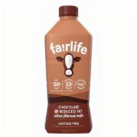 Fairlife Chocolate Milk 52Oz · Our rich and creamy fairlife® chocolate ultra-filtered milk has 50% less sugar and 50% more ...