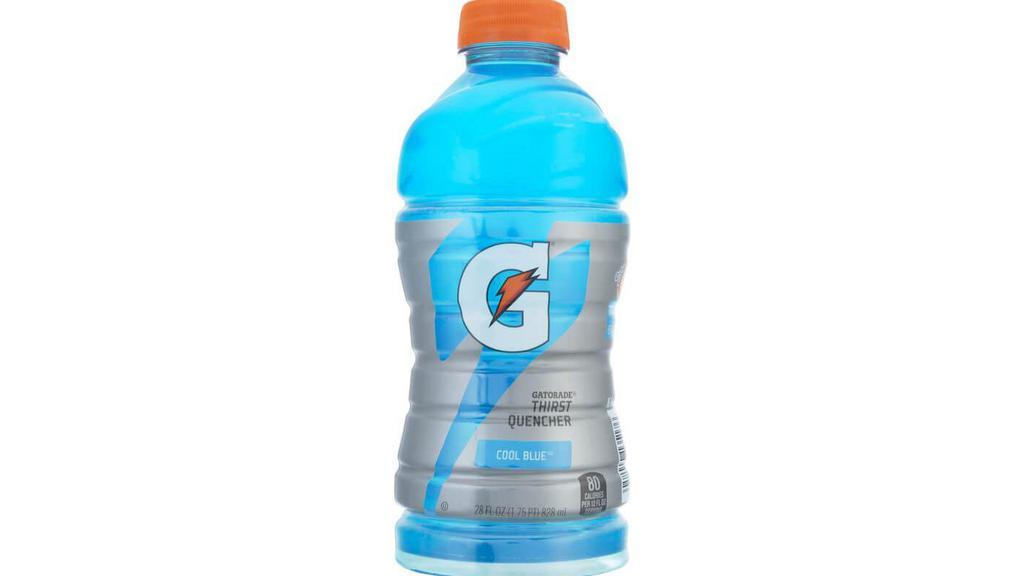 Gatorade Cool Blue 28Oz · With a legacy over 40 years in the making, it's the most scientifically researched and game-tested way to replace electrolytes lost in sweat. Gatorade Frost has a light, crisp flavor that replenishes better than water, which is why it's trusted by some of the world's best athletes.