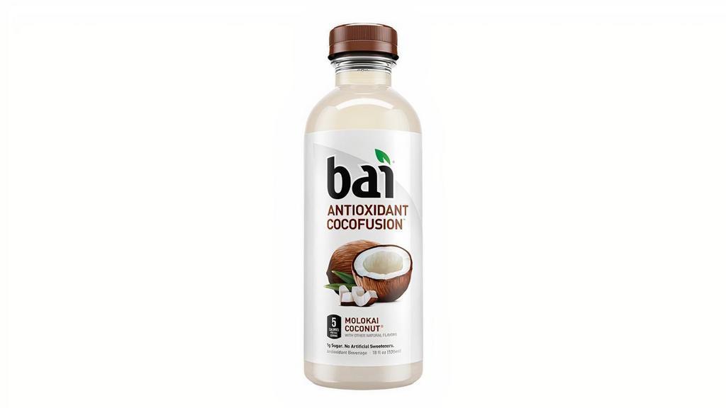 Bai Molokai Coconut 18Oz · The flavor in this bottle is so big and authentic, it almost tastes as perfect as what an empty hammock between two palms looks like. It’s as if the one gram of sugar is as sweet as a hidden Hawaiian white sand beach. It’s nearly like the five calories carry the same beauty as a waterfall in the rainforest. In short, this bottle is paradise itself. Without getting leid.