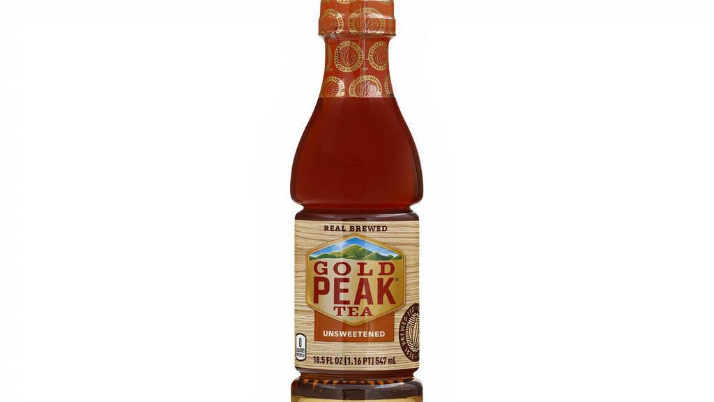Gold Peak Unsweetened Tea 18.5Oz · Gold Peak Tea starts with high quality tea leaves and has no added preservatives for a home-brewed taste you'll love.