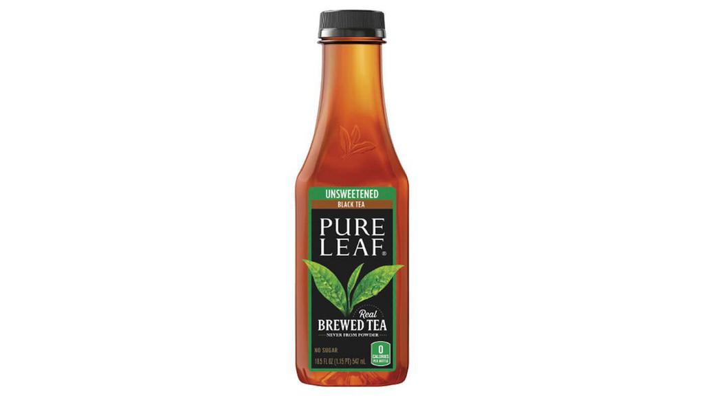 Pure Leaf Unsweetened Tea 18.5Oz · Congratulations! You just picked a real brewed iced tea, which means it's brewed from REAL tea leaves picked at their freshest, never from powder or concentrate (like some other iced teas). Plus, there is no sugar, so you get to enjoy the pure, delicious and refreshing taste of tea, brewed for you by Pure Leaf.