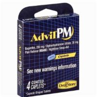 Advil Pm 4Ct · Don’t let backache, minor arthritis pain, headache, joint pain or other minor nighttime ache...