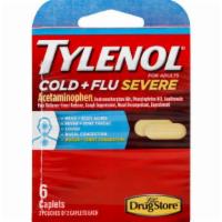 Tylenol Cold & Flu 6Ct · Convenient caplets to tackle your tough cold and flu symptoms by clearing congestion, quieti...