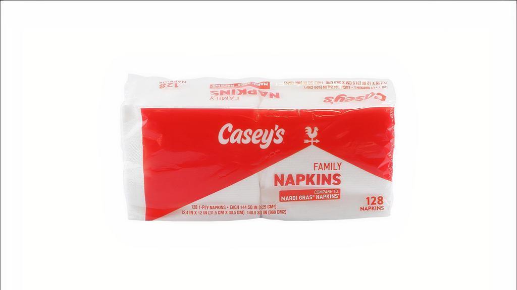 Casey'S Family Napkins, 128Ct · The Casey's Family Napkins comes with a value pack of 128 1-ply napkins. Save money and keep your household necessities stocked with help from Casey's!