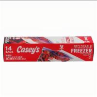 Casey'S Reclosable Gallon Freezer Bags, 14Ct · The Casey's Gallon Freezer Bags come in a pack of 14 and feature the CLICK 'N LOCK Double Zi...