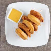 Chicken & Mini Waffles · 1100 Calories. A fresh made to order. Juicy chicken breated marinated, in own house recipe, ...