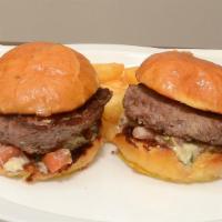 Piedmontese - Classic Sliders · Piedmontese beef topped with American cheese and grilled onions.