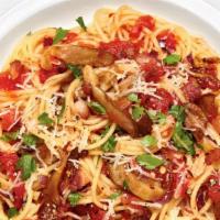 Chicken Cacciatore · Pasta, grilled chicken, in our cacciatore sauce with fresh garlic, onions, roma basil, tomat...