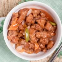Sweet & Sour Chicken · Sweetened sauce with vinegar base and chicken.
