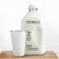 Fat Free White Milk · Oberweis Fat Free • 1/2 gallon (includes $2.00  glass bottle deposit)