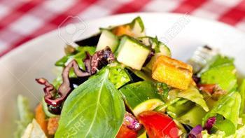 Large Italian Salad · Fresh lettuce, cucumber, tomato and croutons.