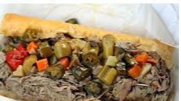 Italian Beef · Sliced thin and piled high.