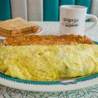 Vegetarian Omelette · Green peppers, onions, tomatoes and mushrooms.