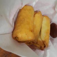 Southwest Egg Rolls · Teresa's popular Hand made fresh egg rolls with beans, chicken, peppers, and corn. (Fresh, n...